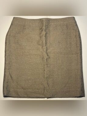 Armani Collezioni Women’s 12 Beige Jacquard Pencil Skirt Italian Luxury Classic